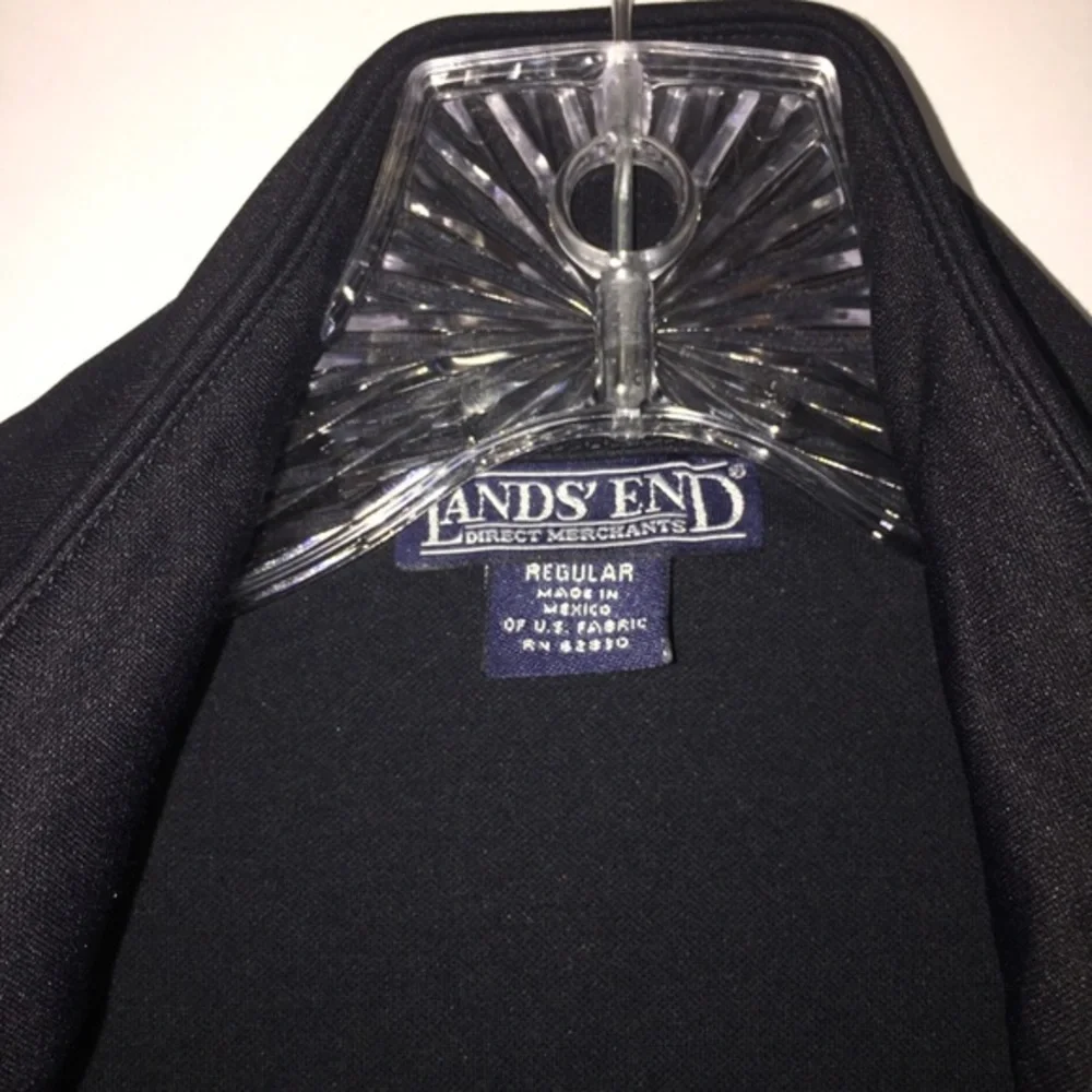 Lands' End Track Jacket Black White M‎